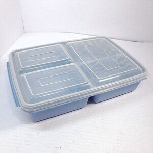 Vintage‎ Tucker Serve & Store Container Divided storage Plastic Microwave 0566-1